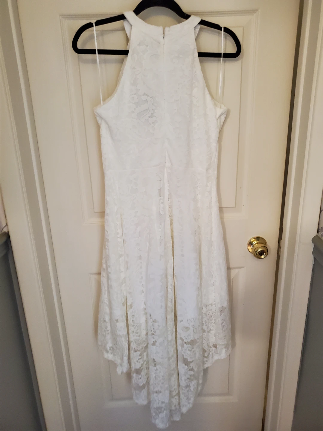White Lace Halter High-Low Dress...New - photo 2