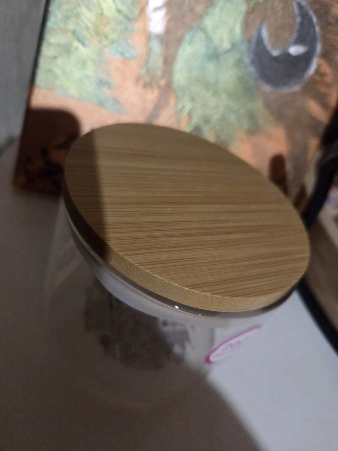 Glass storage jar with bamboo lid - photo 2
