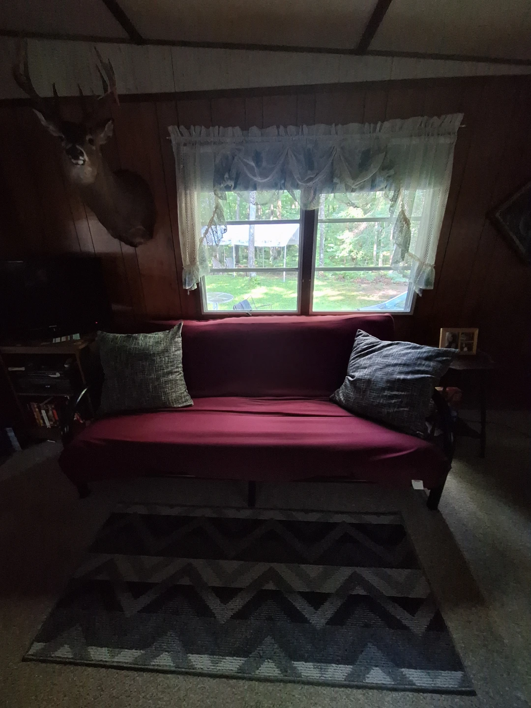Red Futon Sofa - photo 4