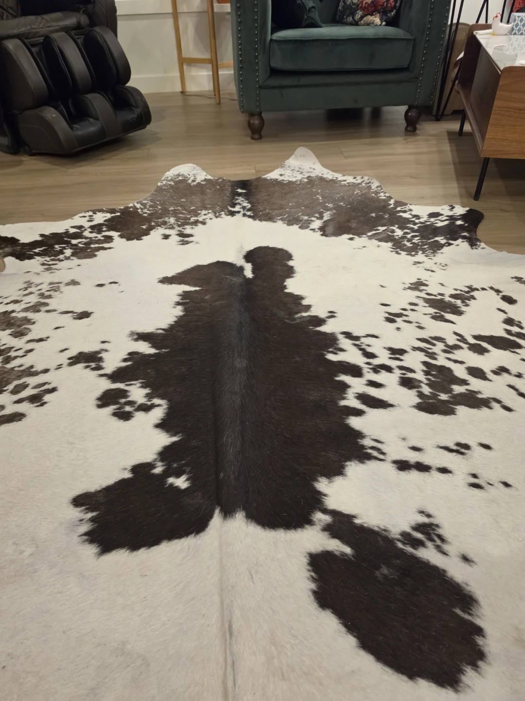 Cowhide Area Rug - Black and White - photo 2