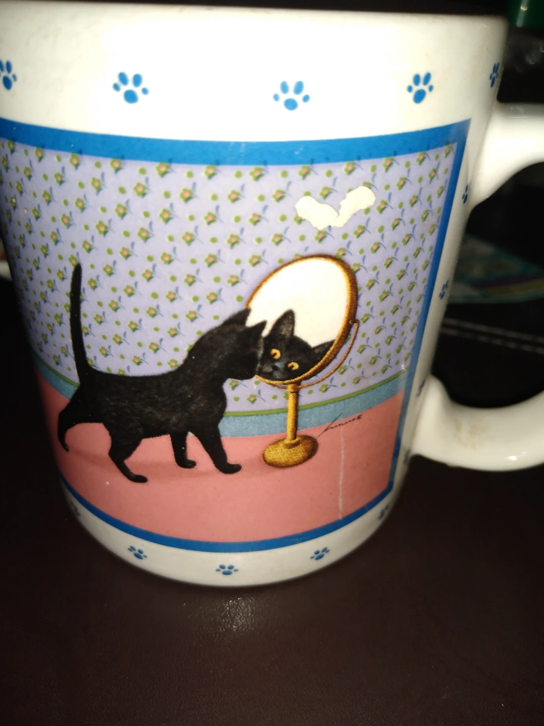 collector coffee mug called cats in The mirror.