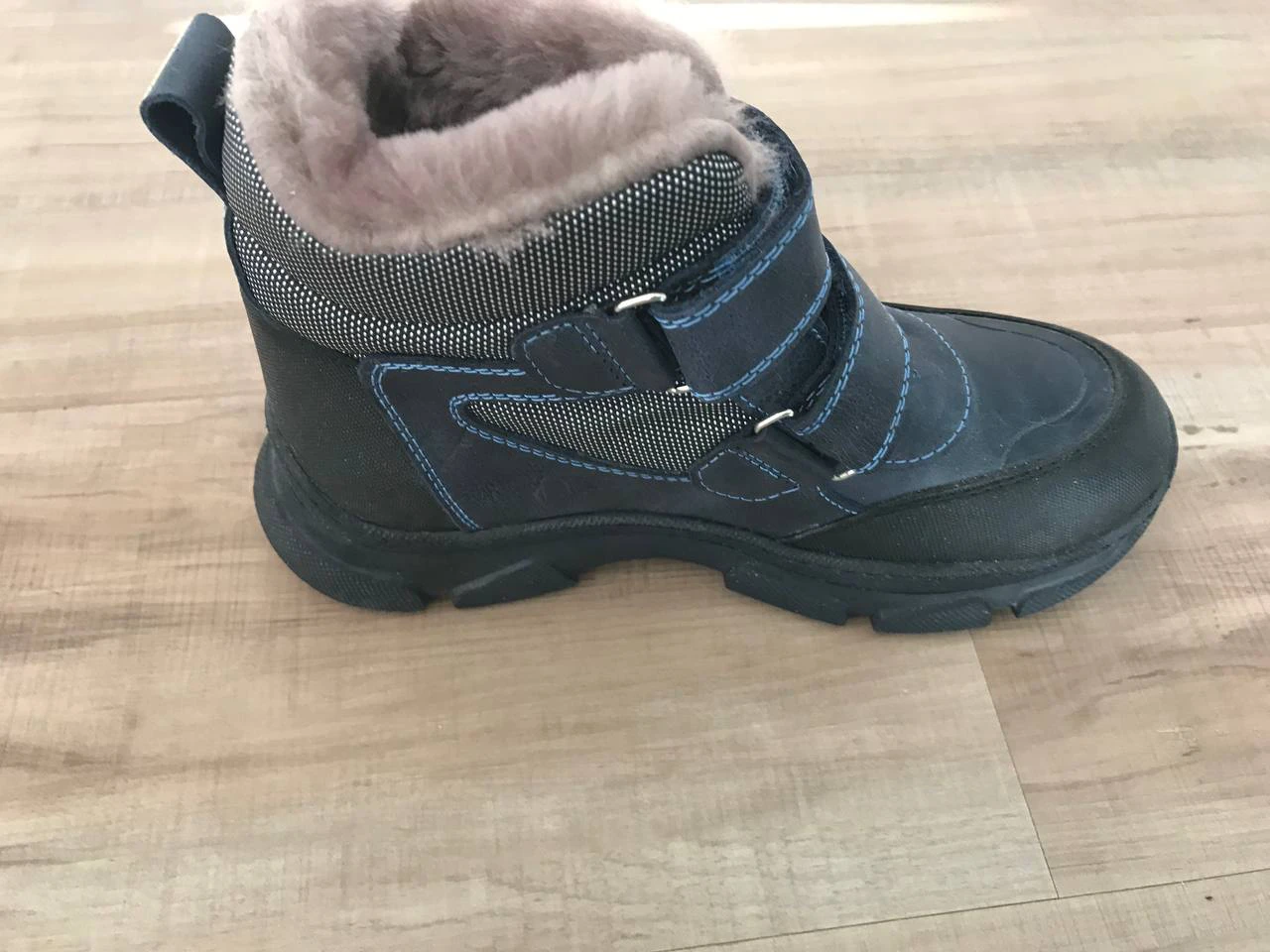 Kids Blue Fur Lined Boots