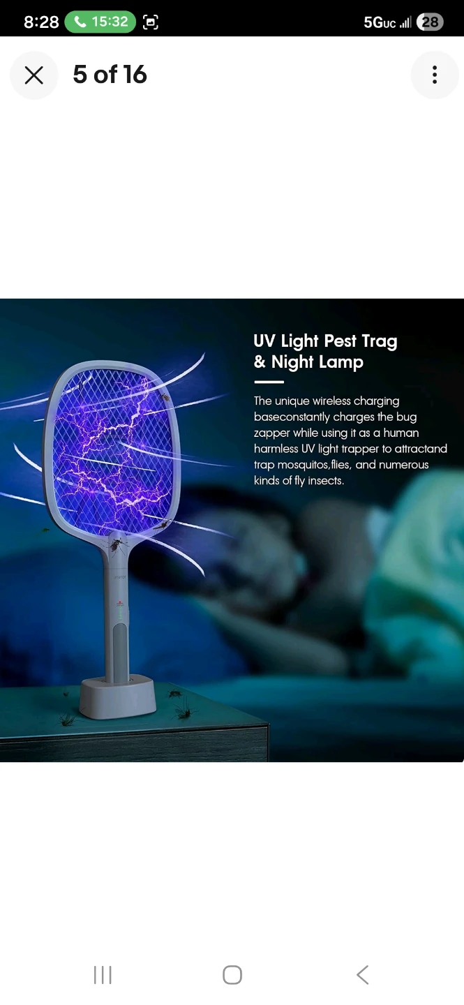Nochevacia Electric Fly Swatter & UV Light Pest Trap