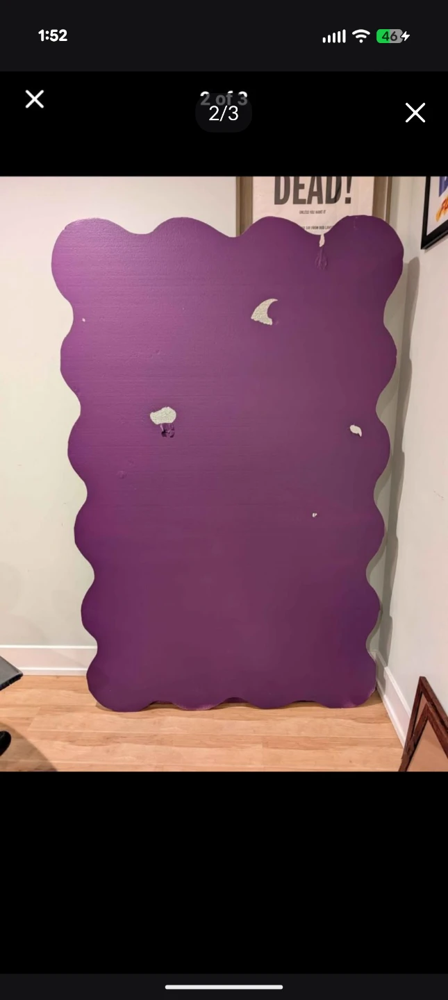Purple Wavy party birthday shower Backdrop