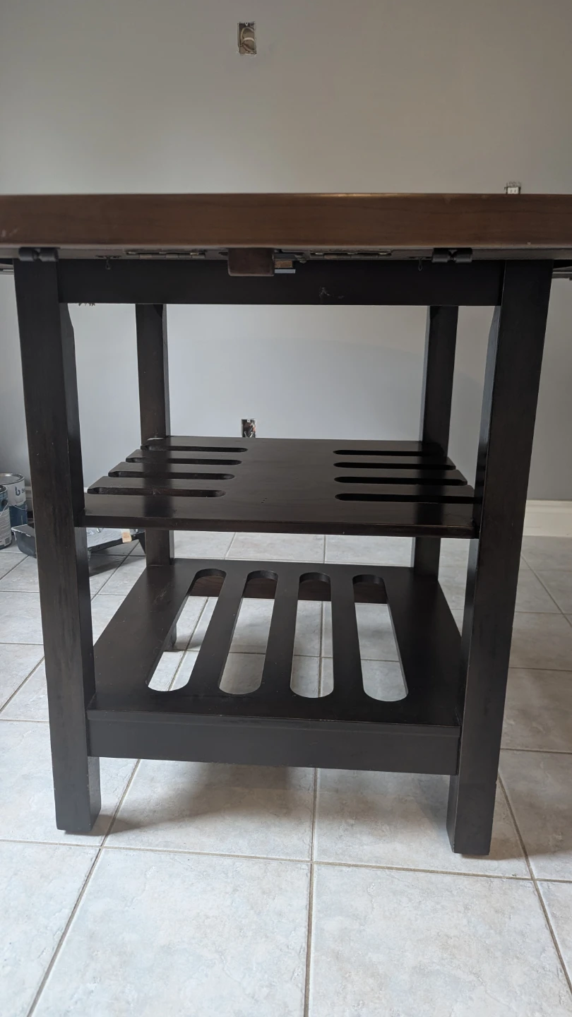 Extendable High Dining Table with Lazy Susan - photo 4