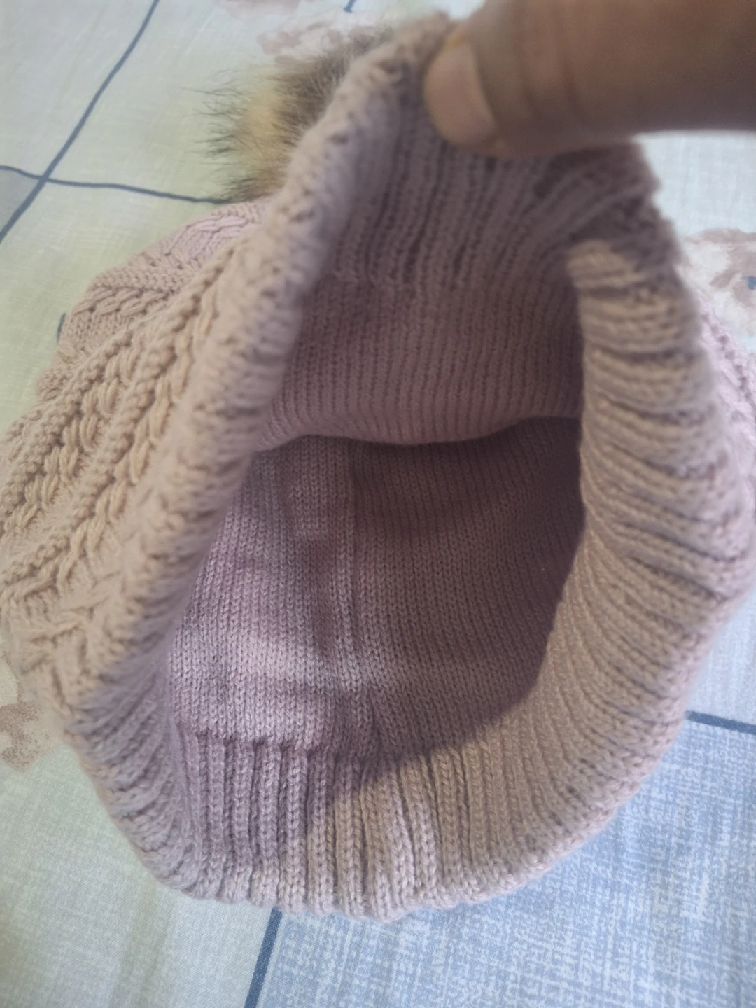 Hot Paws Pink Knit Beanie with Faux Fur Pom - photo 4