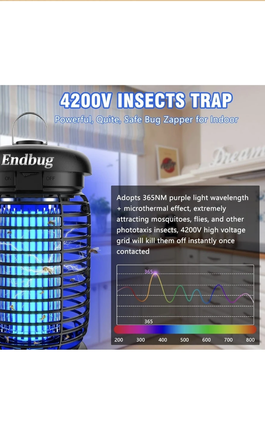 New Endbug Bug Zapper Outdoor with LED Light, Mosquito Zapper - photo 5