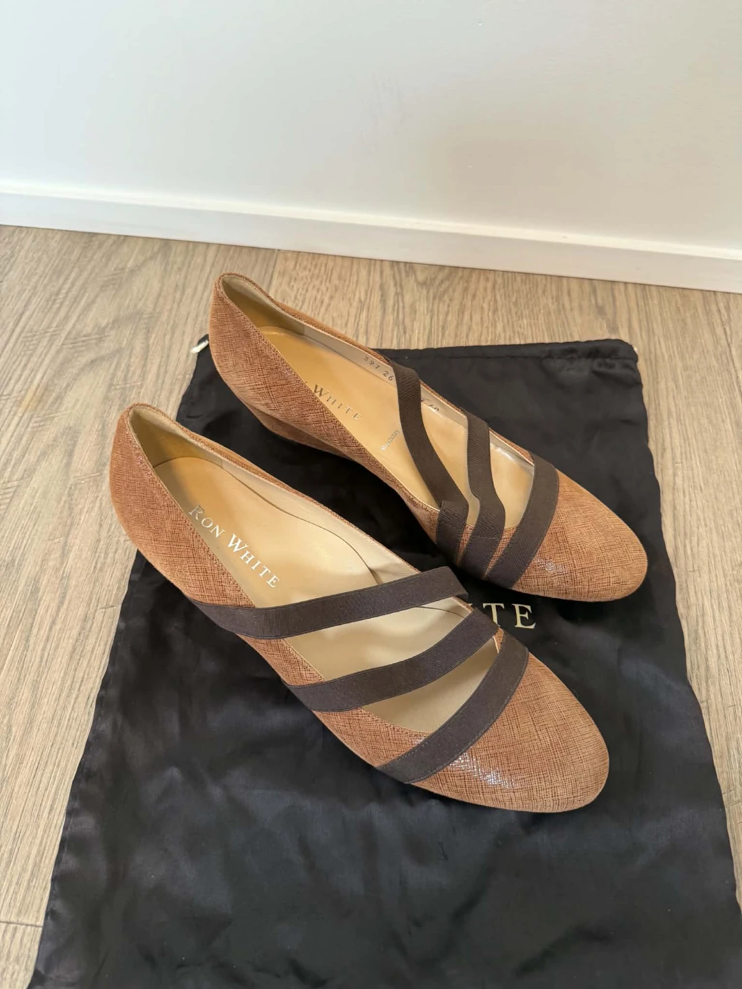 Ron White Brown Strappy Wedge Heels - photo 2