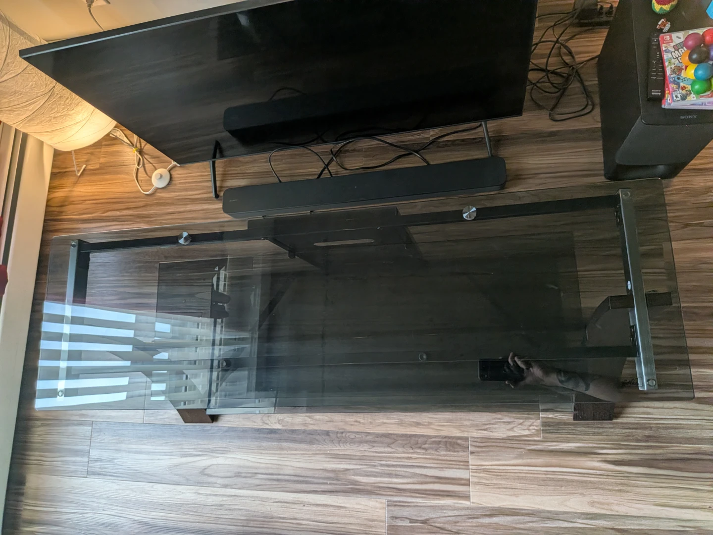 Glass TV Stand – 3 Shelves - photo 4