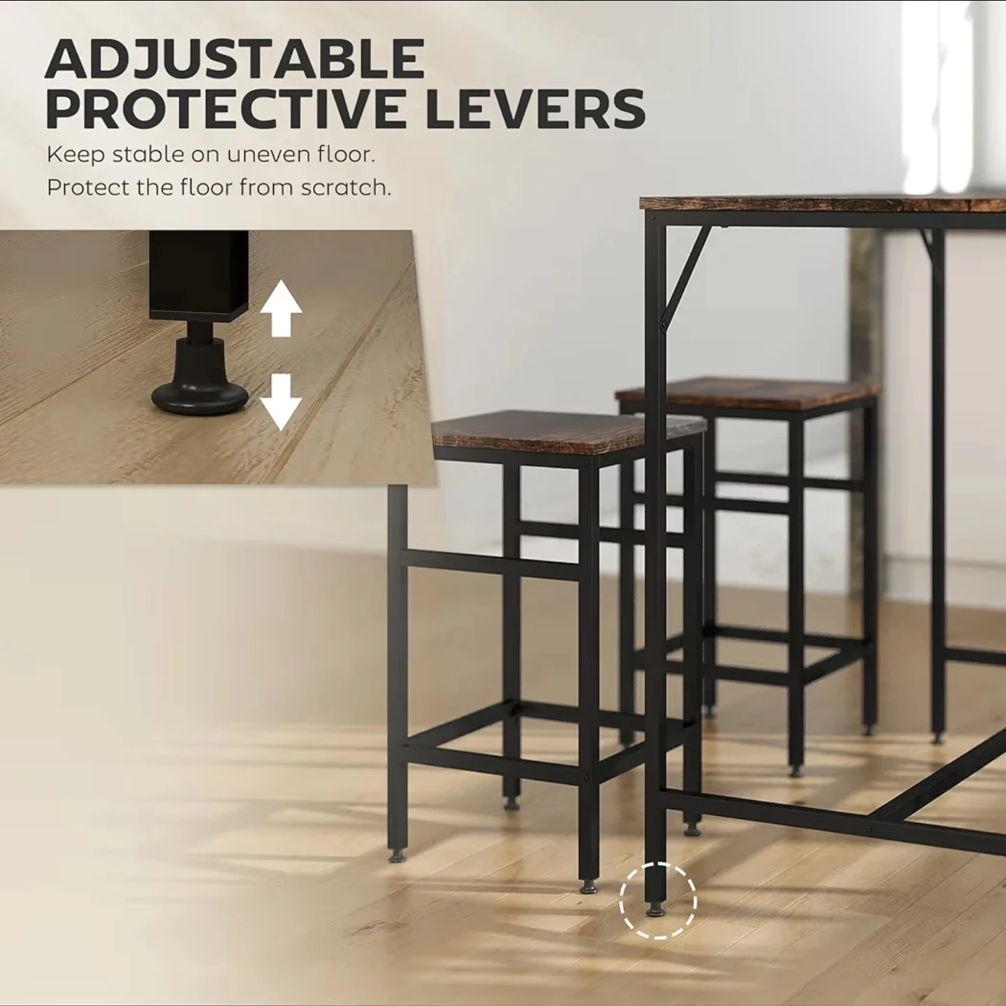 Bar Height Table and Stool Set - photo 3