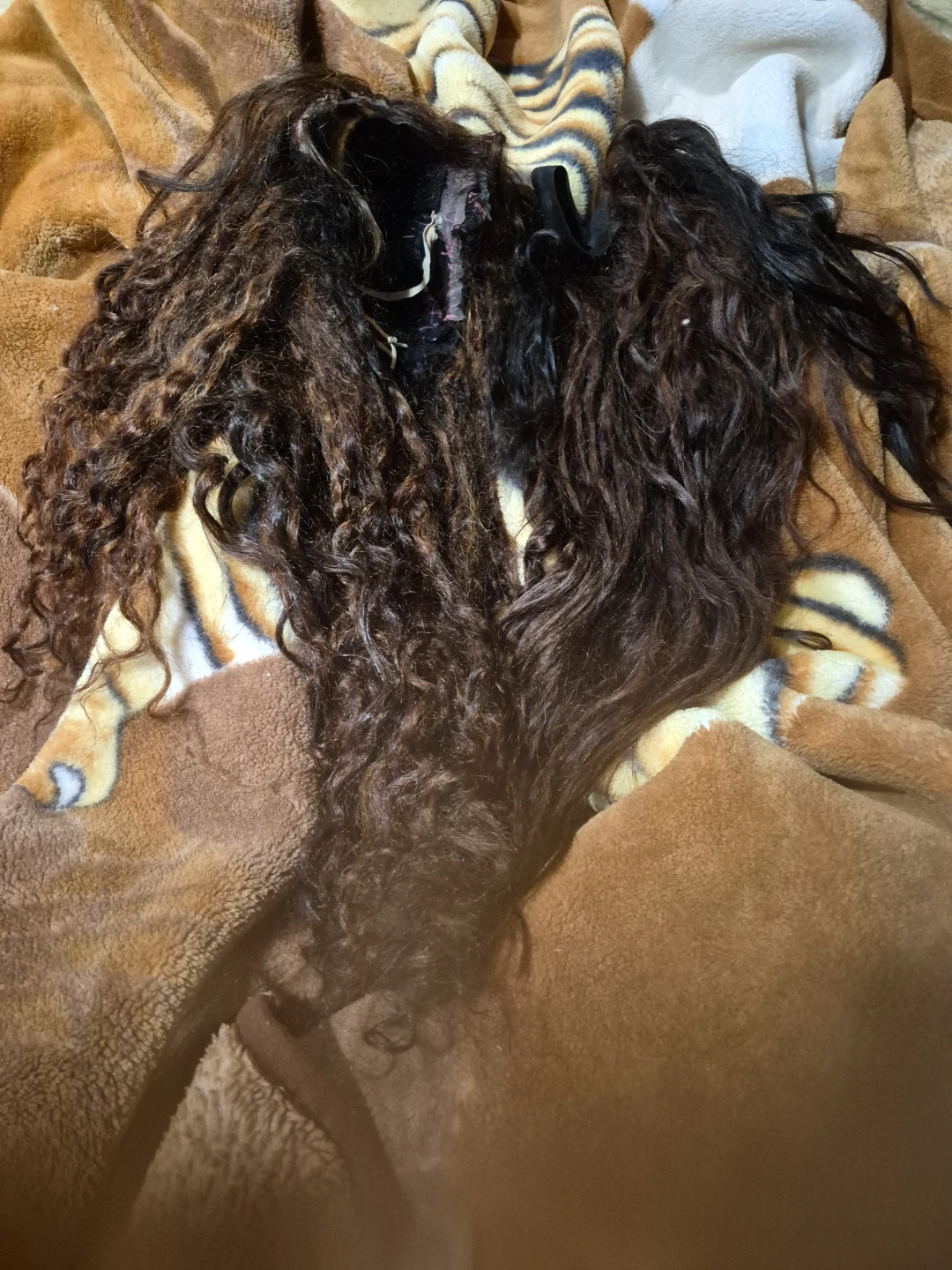 Long wavy dark brown human hair wigs please