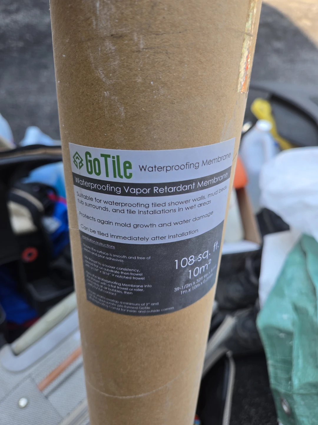 GoTile Waterproofing Vapor Retardant Membrane 108 sq ft