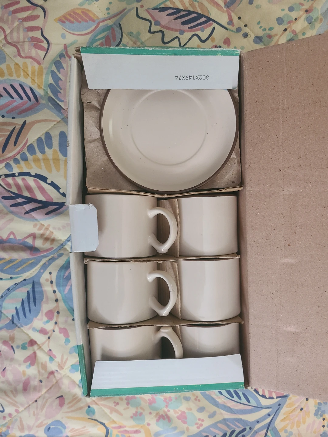 Set of 6 Ceramic Cups and Saucers - photo 2