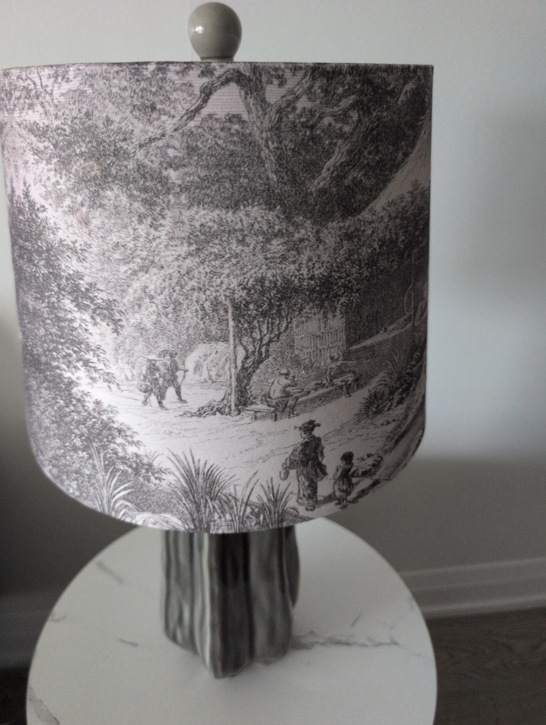 Table Lamp with Scenic Print Shade - photo 2
