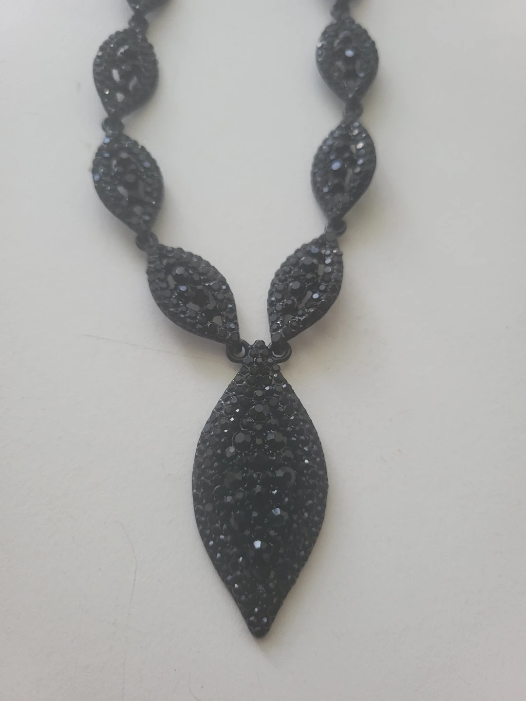 Black Rhinestone Necklace, Bracelet & Earring Set - photo 2