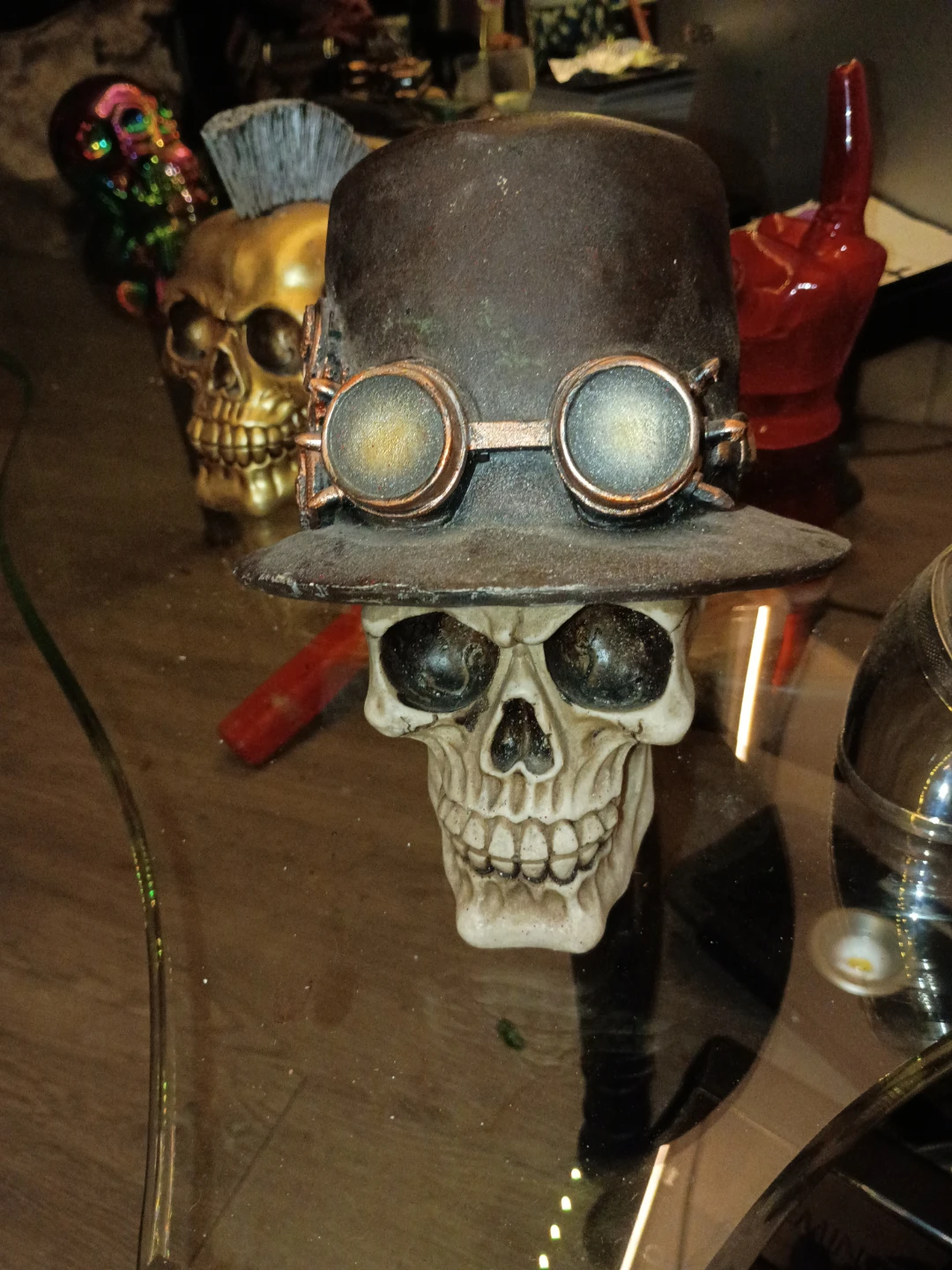 Decorative Skull Figurines (Set of 4)