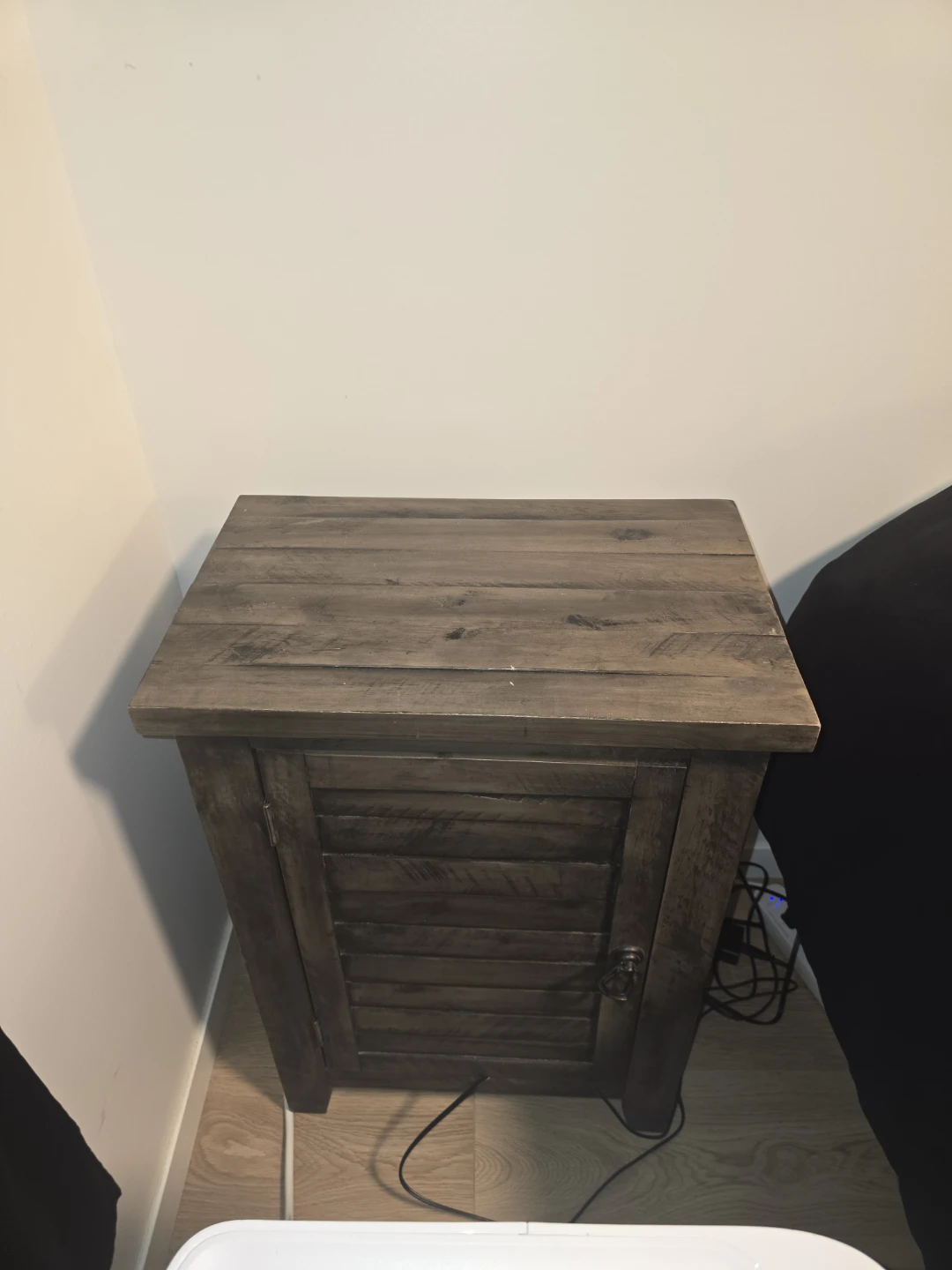 GORGEOUS RECLAIMED WOOD STORAGE END TABLE from URBAN BARN