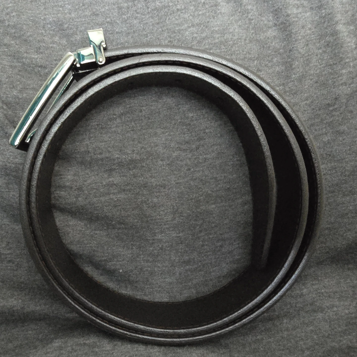 Authentic Burberry Men's Dark Brown Leather Belt - Size 36 / 90 - photo 2
