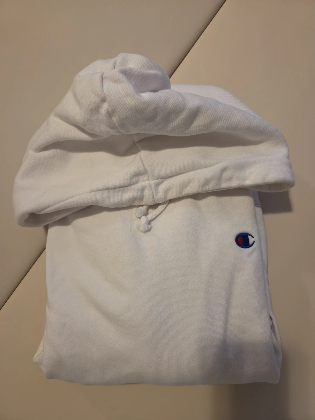Champion White Hoodie - Large