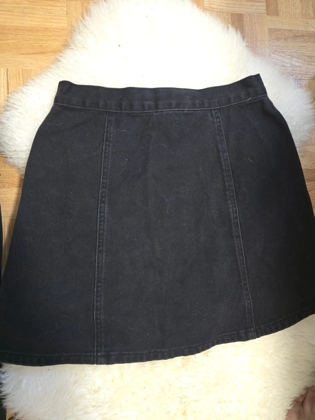 Black Denim A-Line Mini Skirt BDG - photo 3