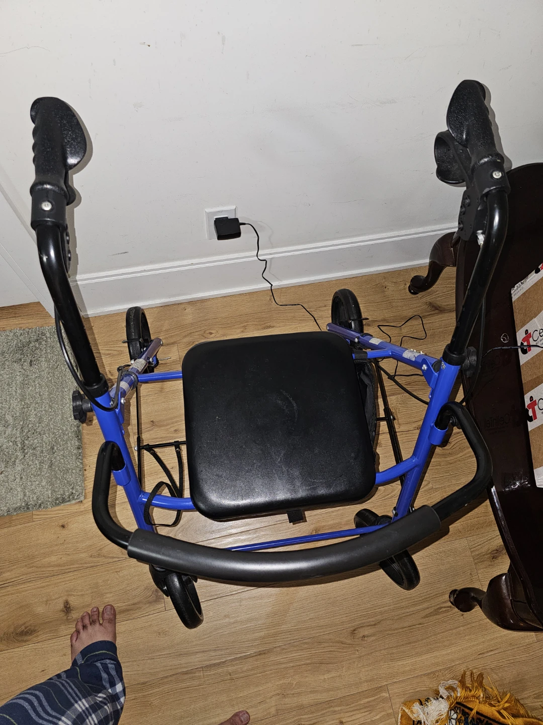 Blue Rollator Walker with Seat - photo 2