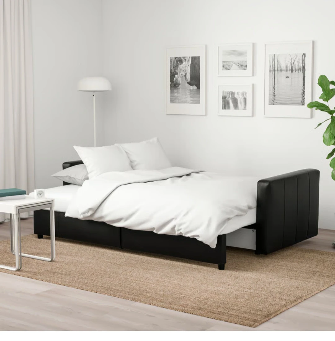 IKEA FRIHETEN Three-Seater Sofa Bed in Bomstad Black - photo 5