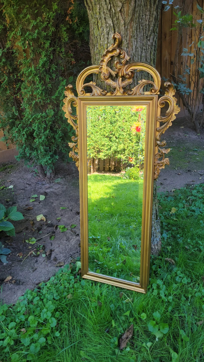 Vintage Elaborate Leaf and Schroll Gold Ornate Wall Mirror - photo 3