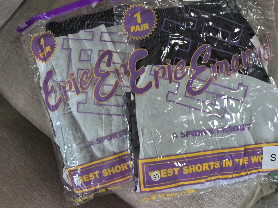 Eric Emanuel Shorts in the Black Skyline colorway