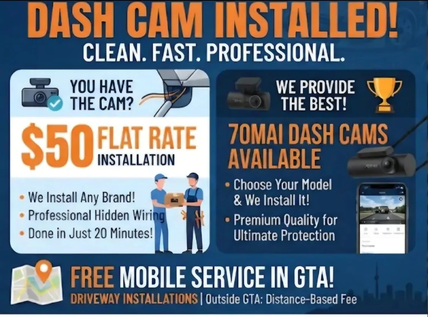 Dash Cams Installed