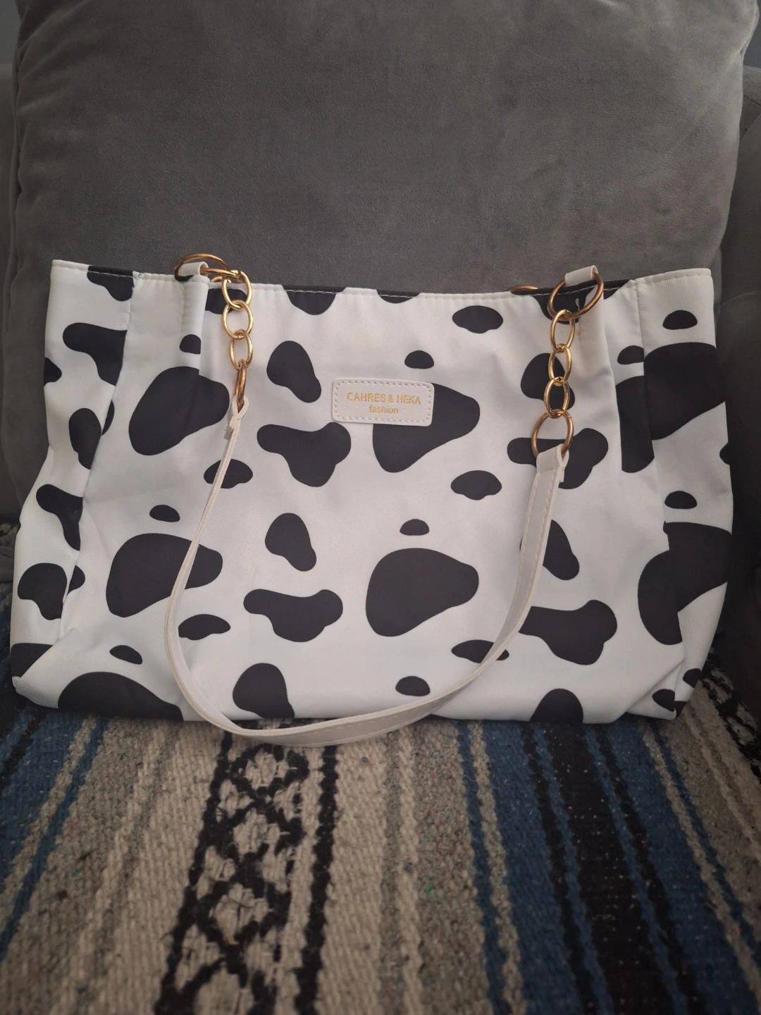 CANRESS & HENA Fashion Cow Print Tote Bag