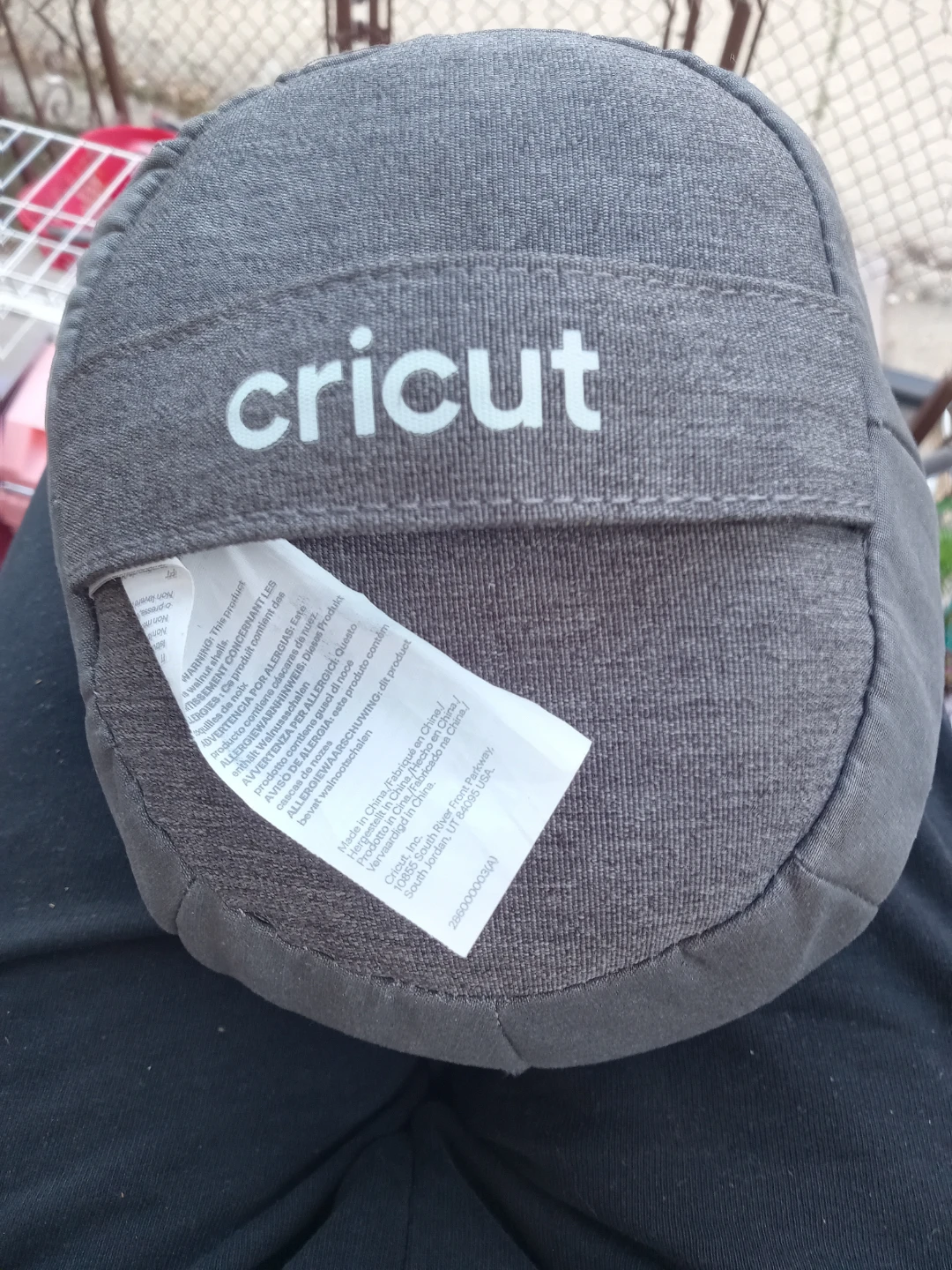 Cricut Gray Pillow/Cushion
