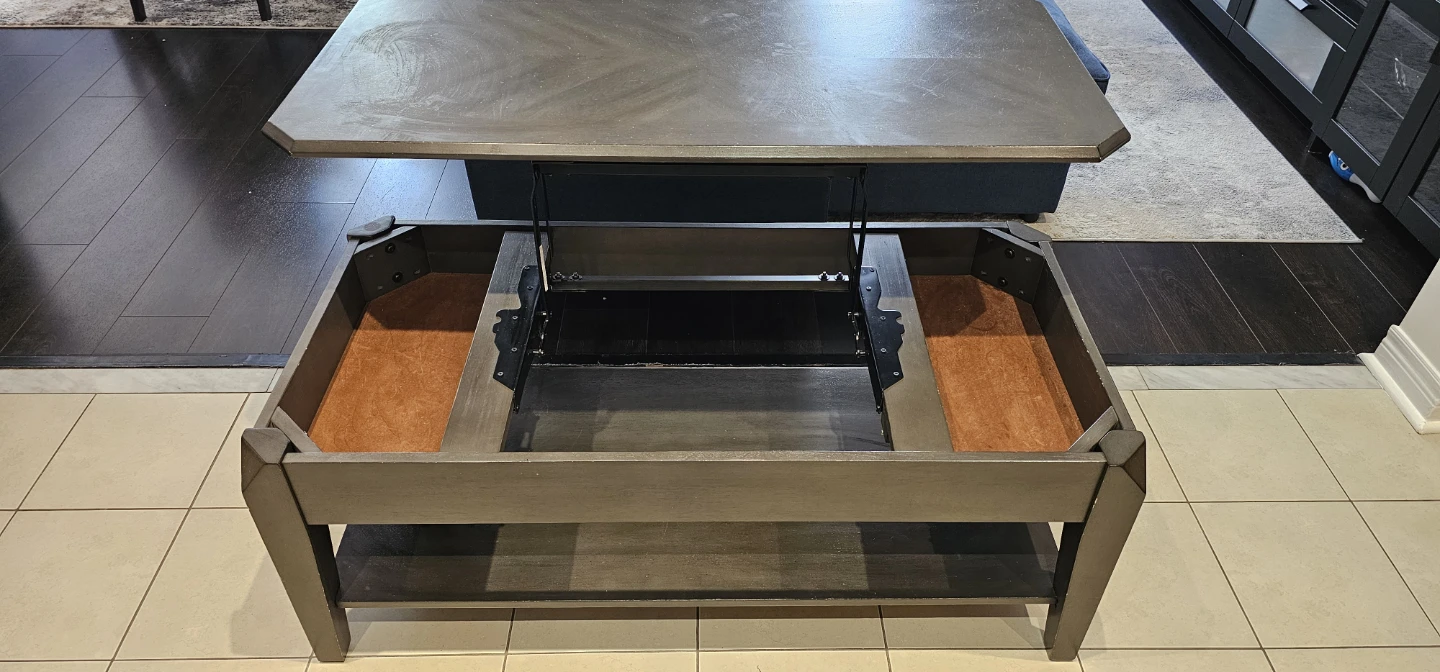 Lennox Lift-Top Coffee Table - Dark Grey - photo 3