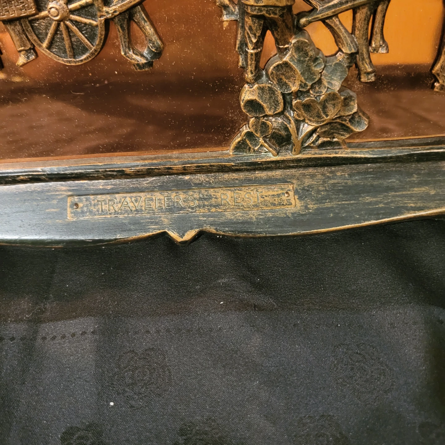 Copper Relief Wall Art "Travelers Rest" Stagecoach Scene - photo 2
