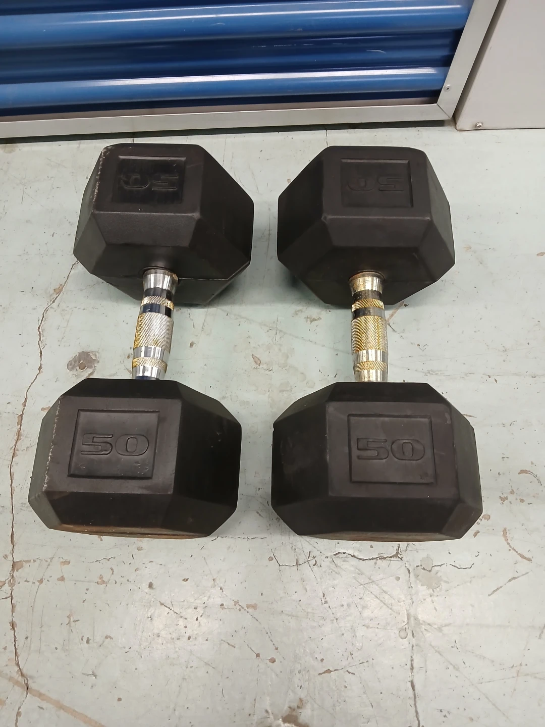 Two 50 lb Hex Dumbbells - photo 4
