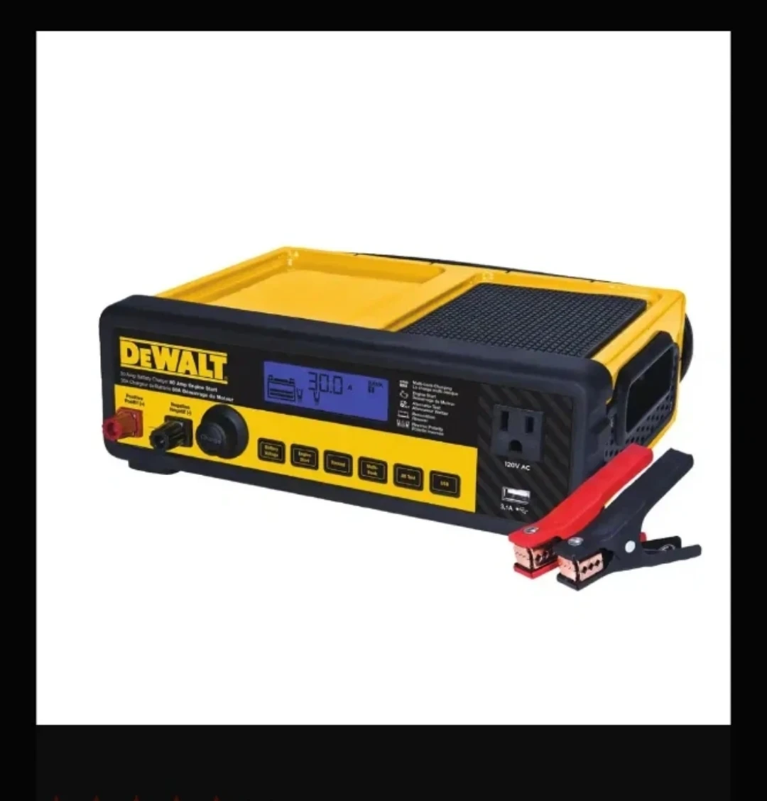 DEWALT 30 Amp Multi Bank Portable Car Battery Charger - photo 2