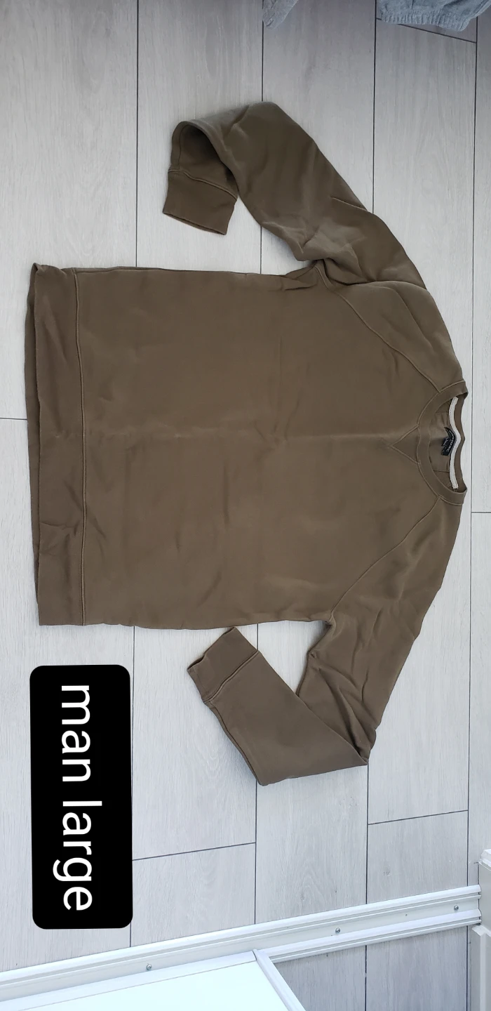 Banana Republic Men's Crewneck Sweatshirt - Olive - Large