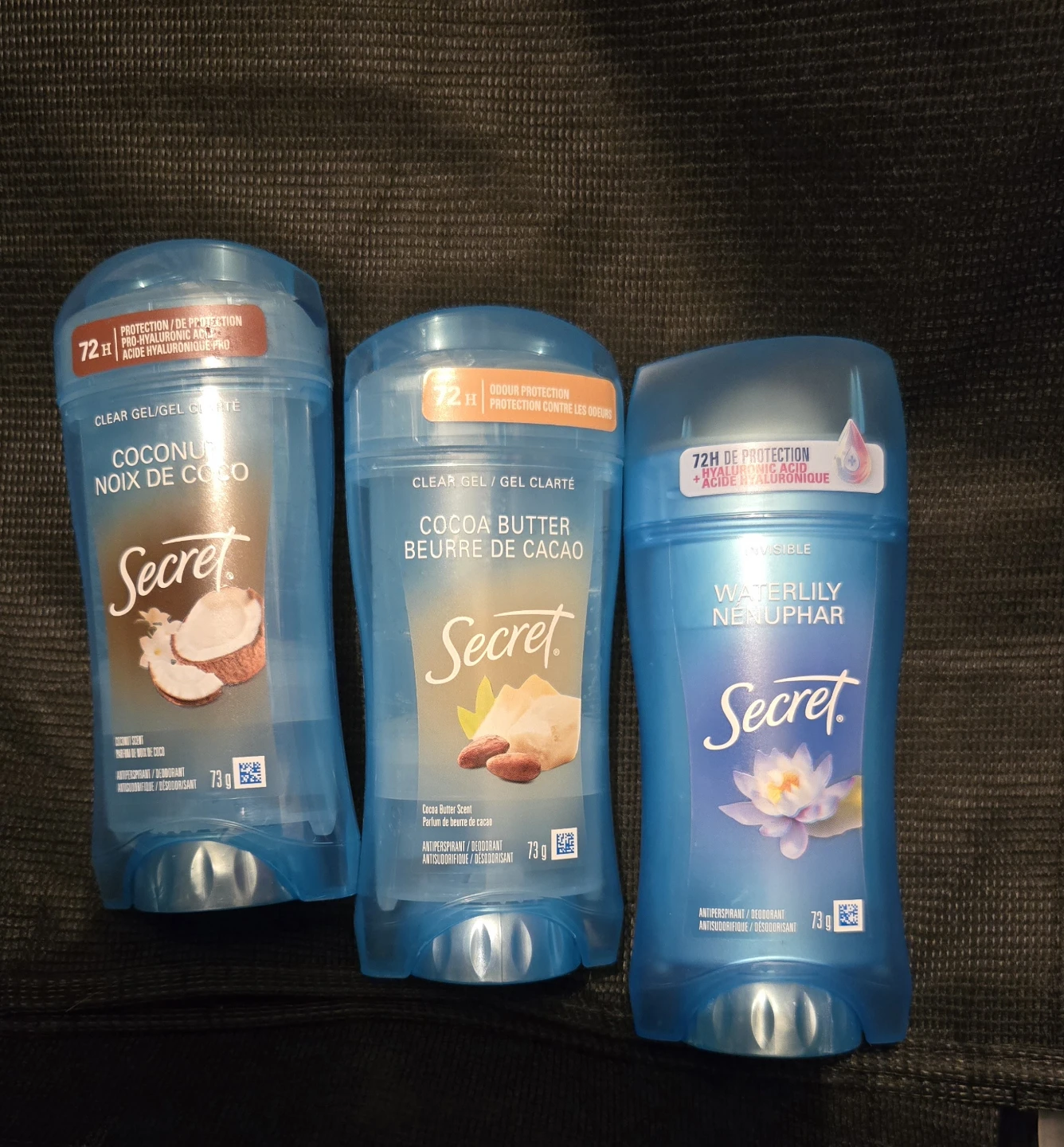 Three Secret Antiperspirant Deodorants