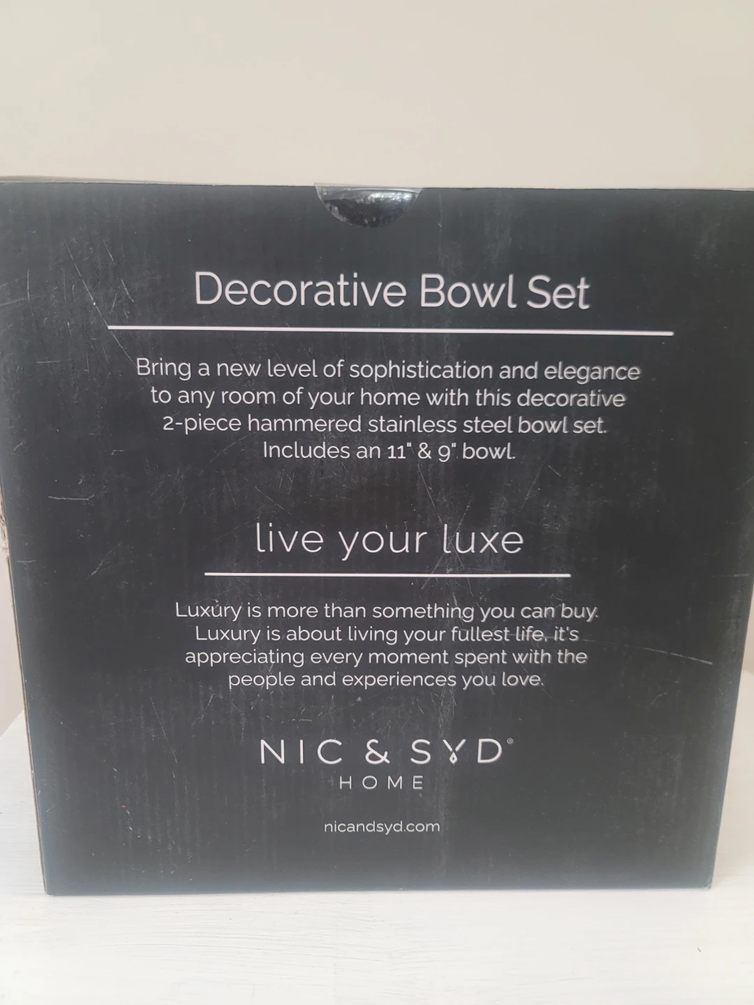 NIC & SYD Decorative Bowl Set - Hammered Stainless Steel - photo 2