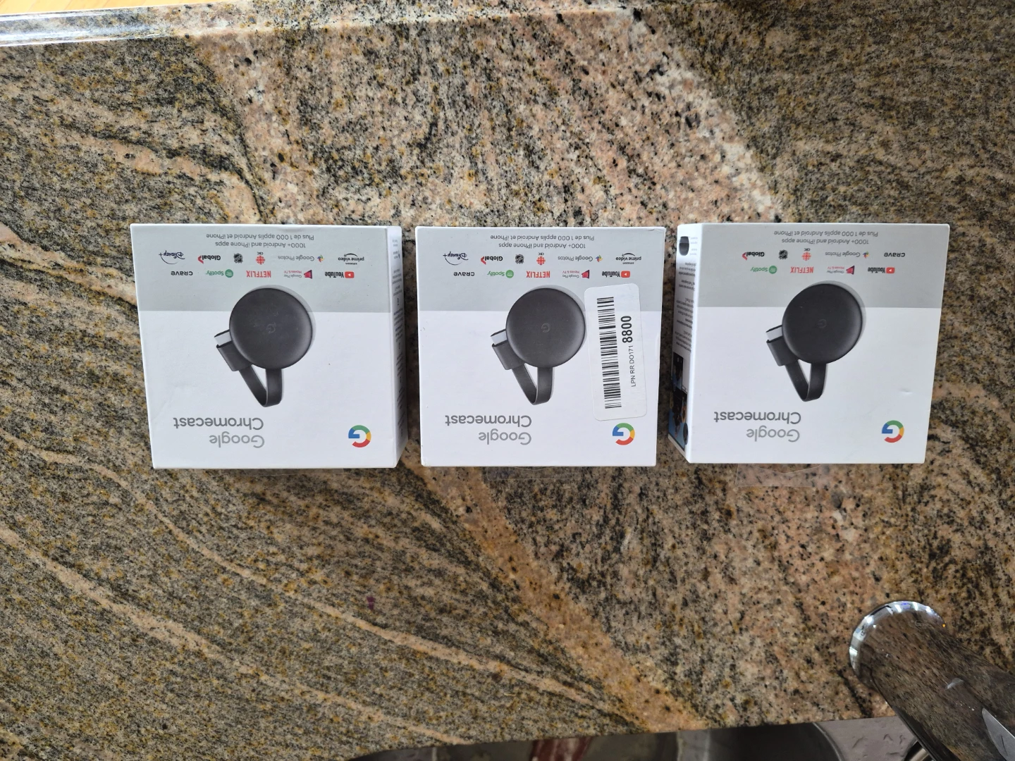 Google Chromecast Streaming Device. $70 per piece