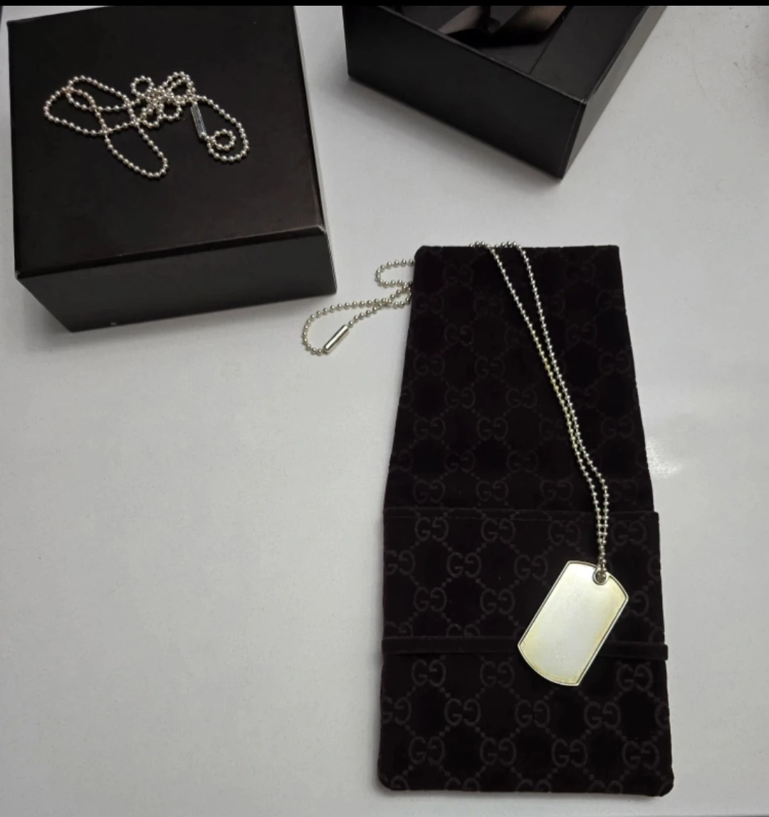 GUCCI Dog Tag Necklace with Box - photo 2
