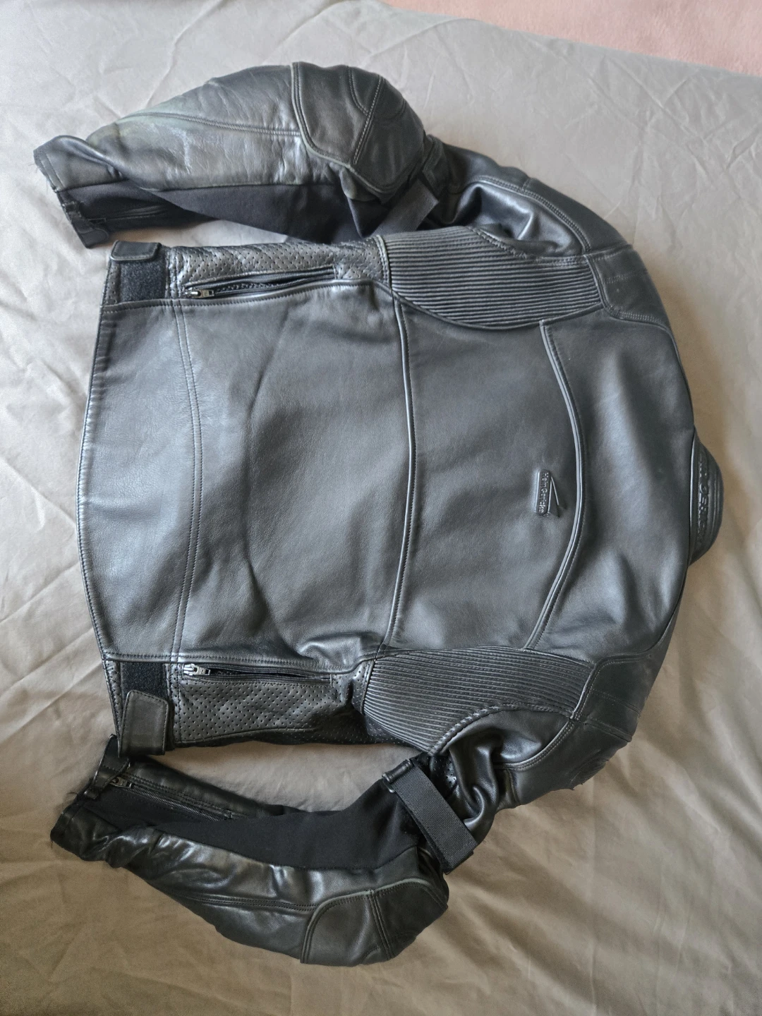 HEIN GERICKE Black Leather Motorcycle Jacket - photo 2