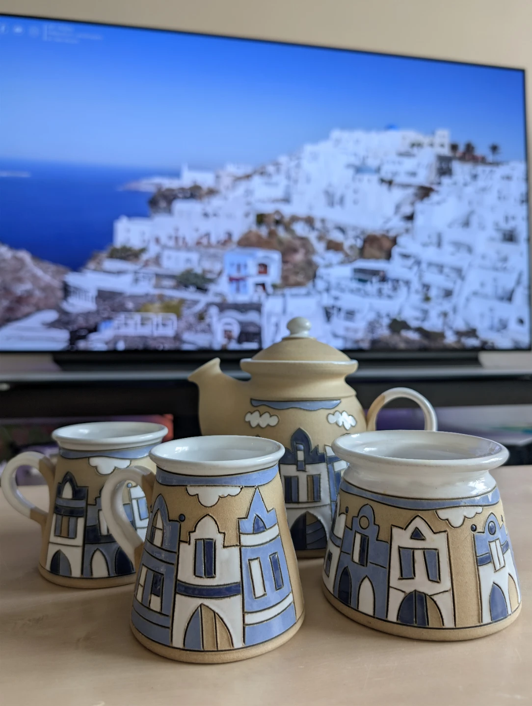 Ceramic Tea Set - Teapot, 2 Mugs, and Sugar Bowl - photo 4