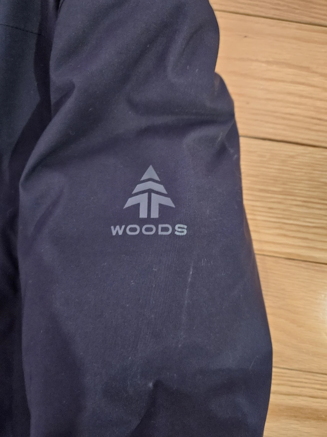 Woods Black Parka with Fur Hood