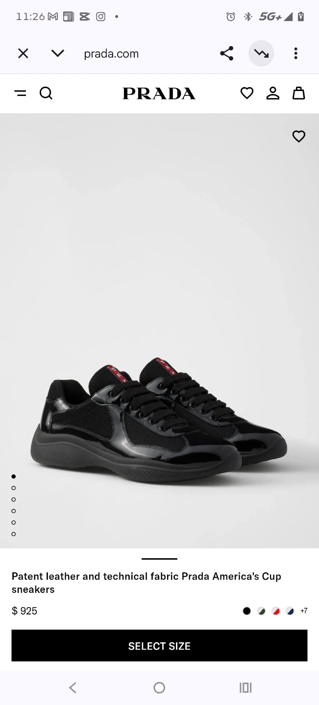 Prada America's Cup Sneakers Patent Leather.