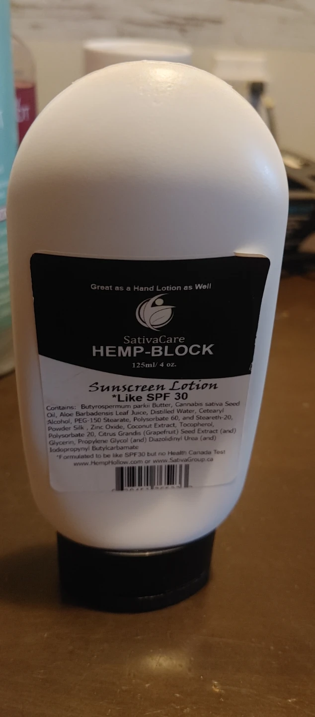 SativaCare HEMP-BLOCK Sunscreen Lotion 125ml