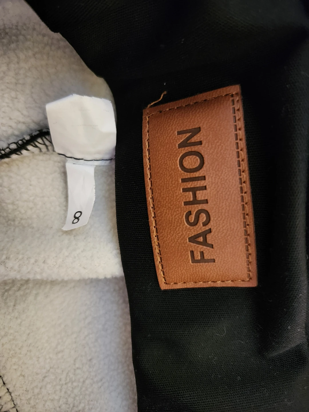 Gray and Black Fleece-Lined Legging Pants - photo 3