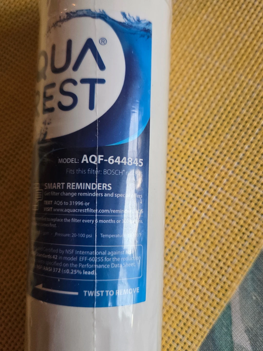 AQUA CREST AQF-6441 Water Filter Set (2 Filters) - photo 2