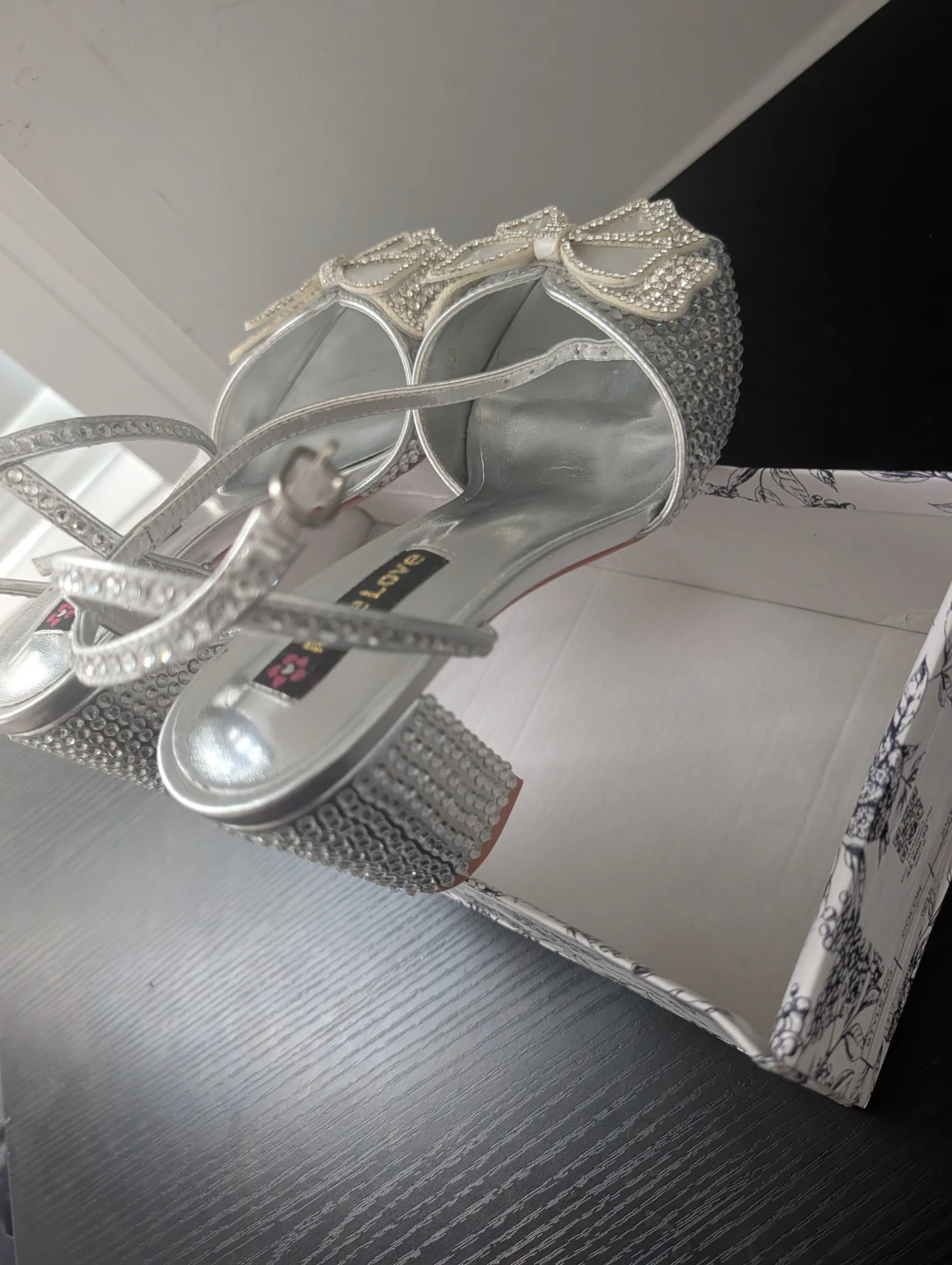 More Love Silver Embellished Bow Heels - photo 5