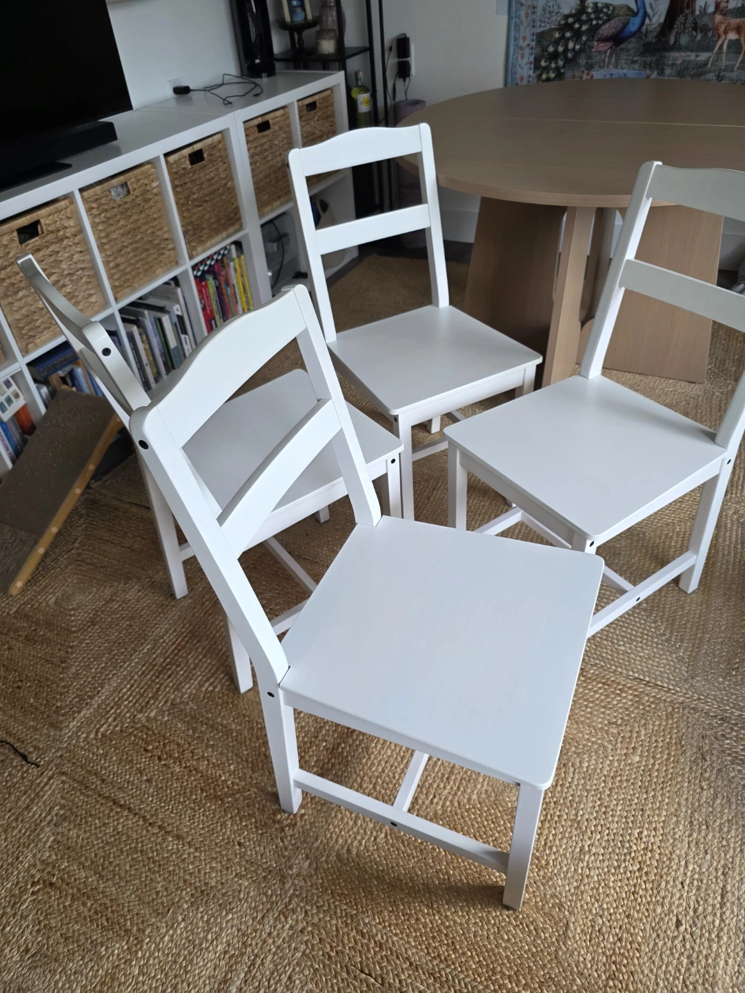 Set of 4 White Dining Chairs