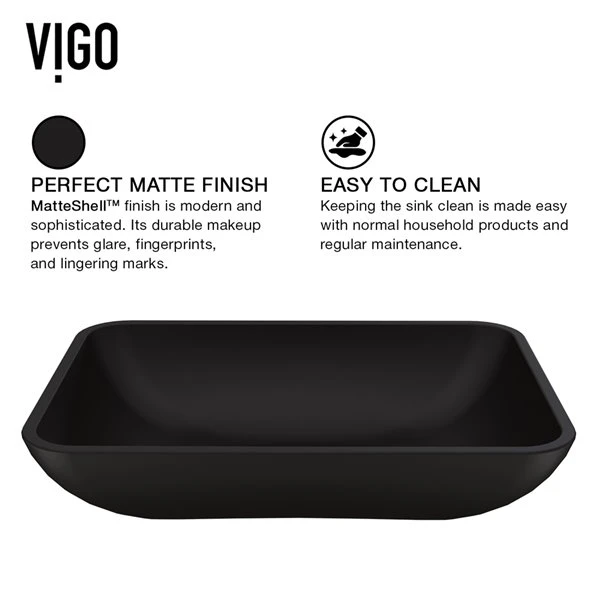 VIGO Matte Black Vessel Sink